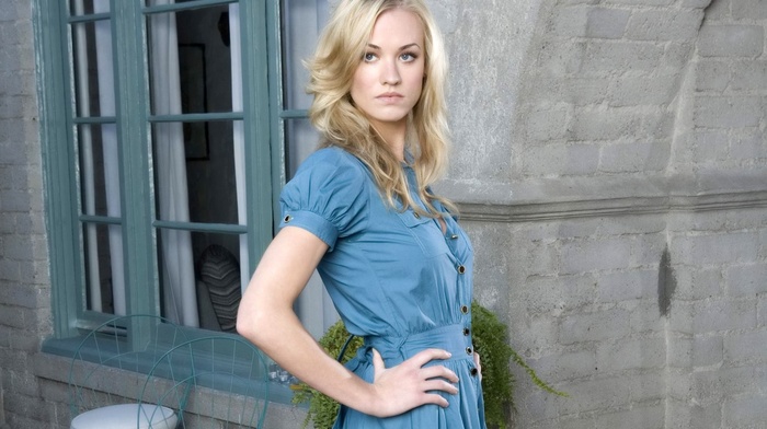 girl, blonde, blue eyes, Yvonne Strahovski