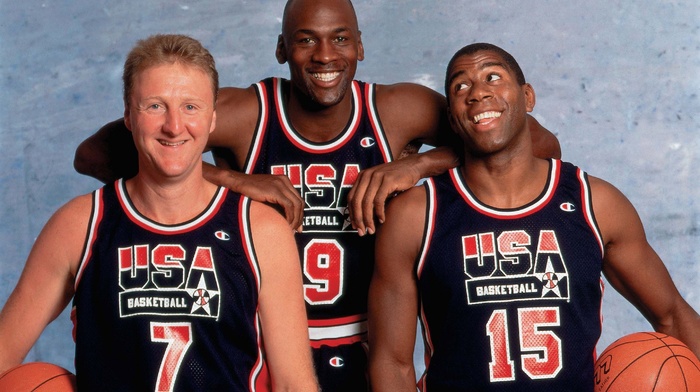Magic Johnson, Michael Jordan, USA, basketball