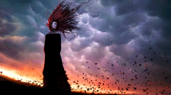 artwork, redhead
