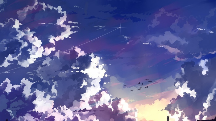 fantasy art, clouds