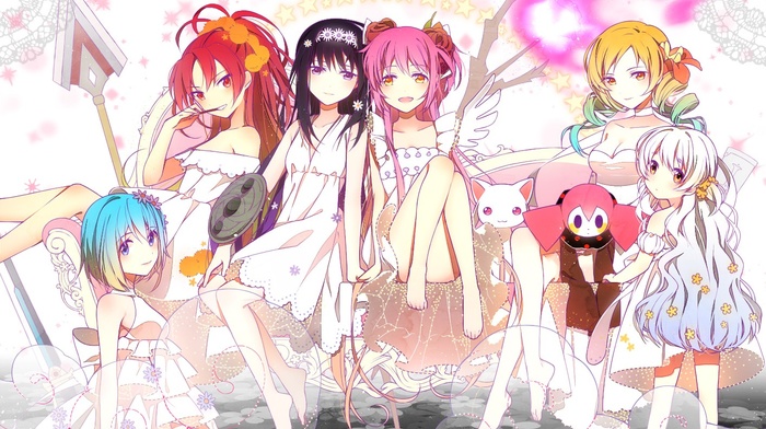 Sakura Kyouko, Tomoe Mami, Mahou Shoujo Madoka Magica, Kaname Madoka, Sakura Kyoko, Akemi Homura