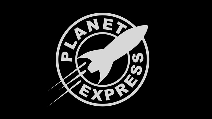 Futurama, planet express, minimalism, logo
