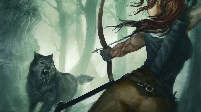 Tomb Raider, bows, forest