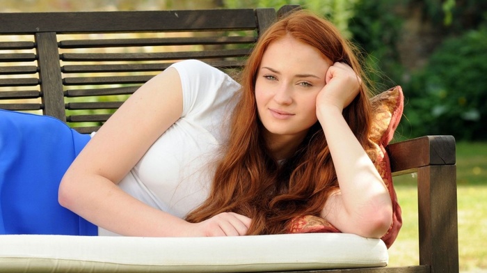 girl, redhead, actress, Sophie Turner