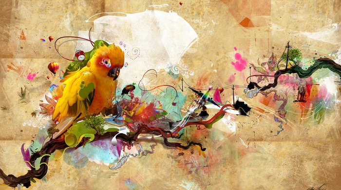 parrot, digital art