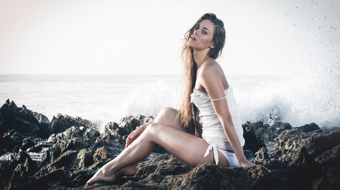 girl, long hair, brunette