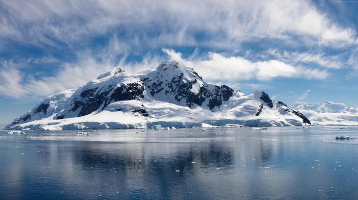 island, snow, landscape