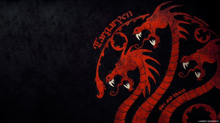 fire and blood, sigils, Game of Thrones, dragon, House Targaryen