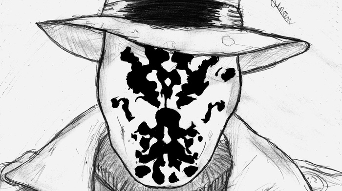 drawing, Watchmen, Rorschach