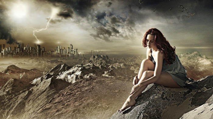 girl, digital art, artwork