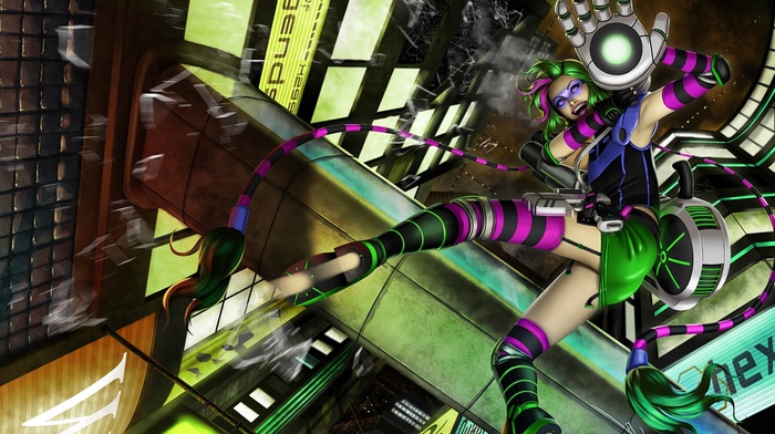 Jinx League of Legends, anime girls, colorful, anime