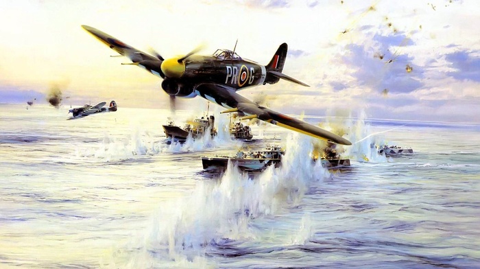 military, World War II, Hawker Typhoon, D, Day, military aircraft, airplane, aircraft