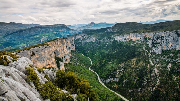 France, Verdon Gorge, nature, cliff, hill, landscape