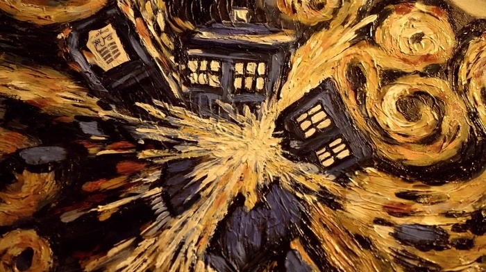 tardis, Doctor Who, Vincent van Gogh