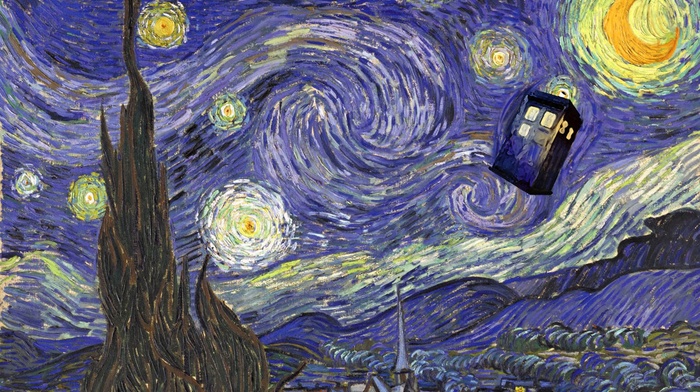 Doctor Who, tardis, Vincent van Gogh