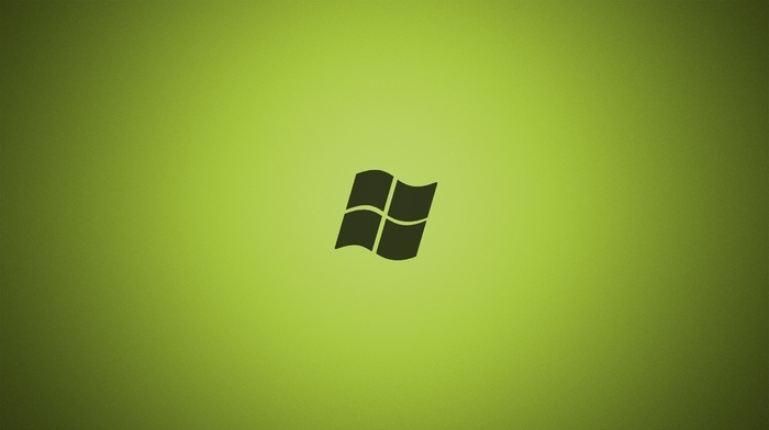 Microsoft Windows, green background
