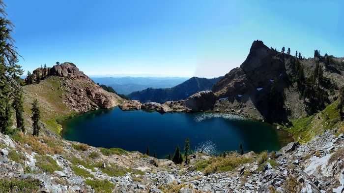 Virginia, landscape, USA, trees, nature, rock, forest, lake, mountain