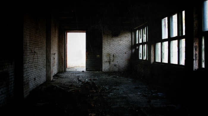 ruin, dark, abandoned, urban decay, building