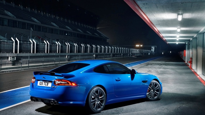 blue cars, Jaguar, Jaguar XKR, S