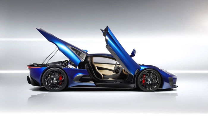 Jaguar C, X75, blue cars, Jaguar, concept cars