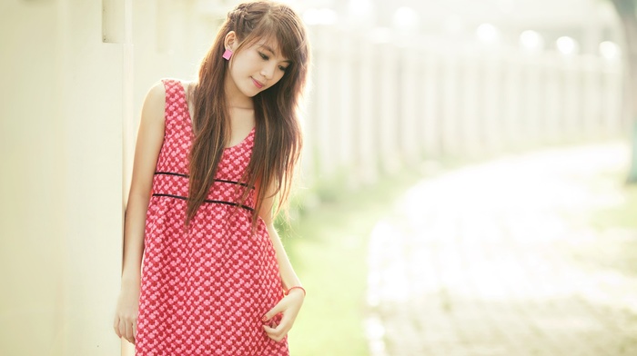 brunette, girl, Asian
