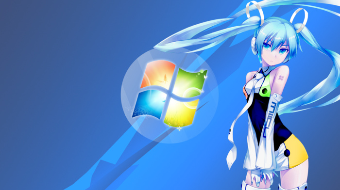 Microsoft Windows, Vocaloid, Hatsune Miku, anime girls