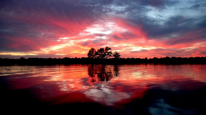 sunset, landscape