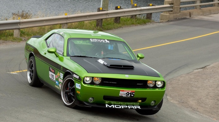 Dodge Challenger SRT8, car, green cars