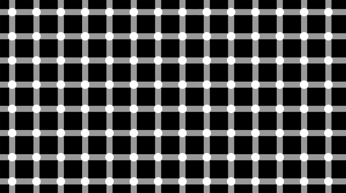 monochrome, white, optical illusion, lines, black, square, minimalism, dots