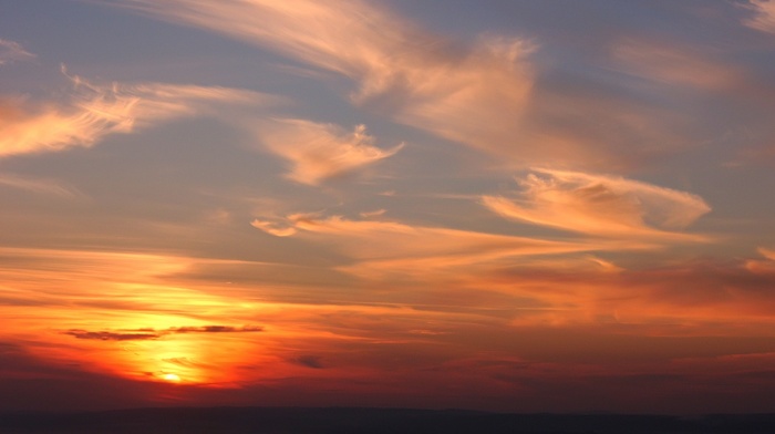 sunset, landscape