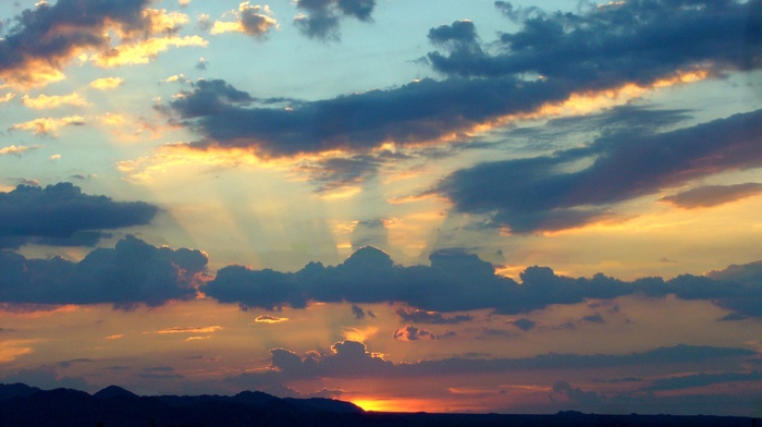sunset, landscape