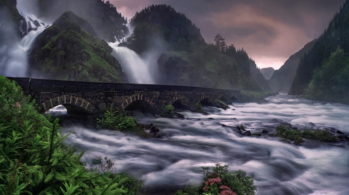 landscape, bridge, nature