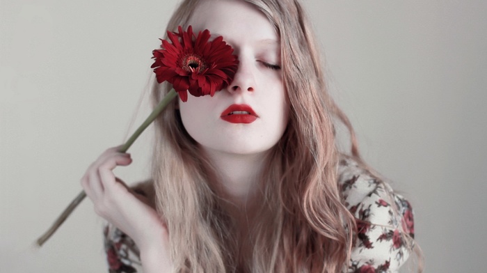 flowers, girl