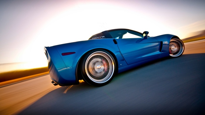 Chevrolet Corvette, blue cars, car