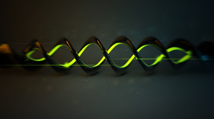 dna, 3D, simple background, spiral, CGI, digital art, abstract, lines
