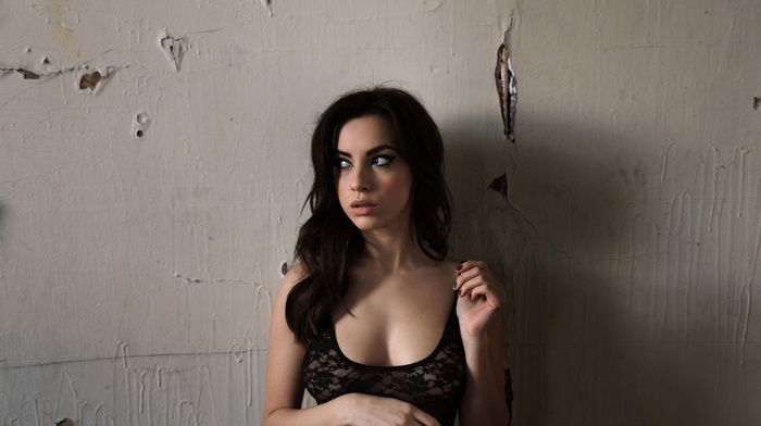 lingerie, brunette, girl