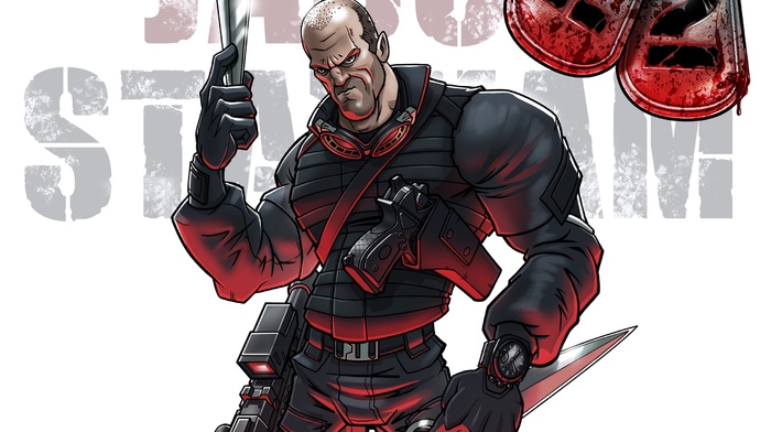 Jason Statham, The Expendables 3, movies, drawing