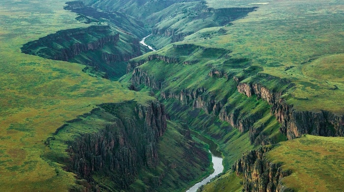 landscape, canyon, plains, valley, nature, river
