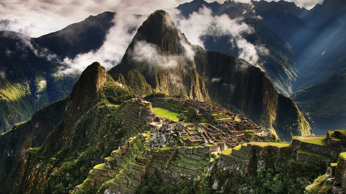Machu Picchu, mountain, old building, landscape, Chile, forest