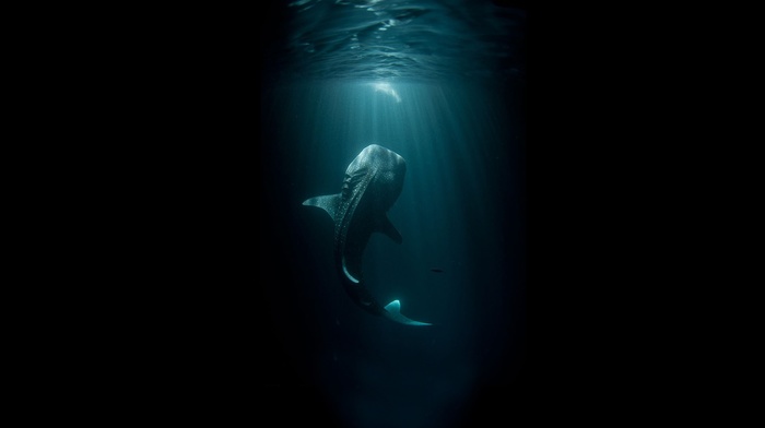 digital art, whale shark