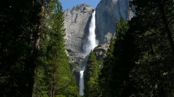 landscape, nature, waterfall