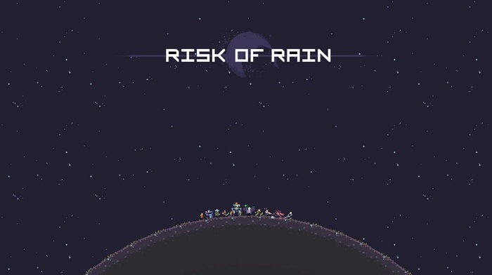 video games, Risk of Rain, typography