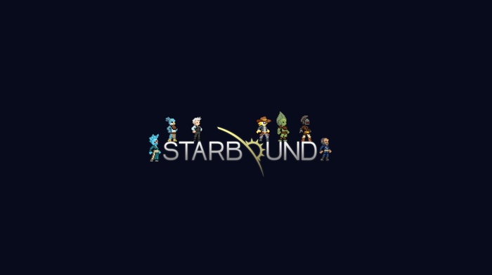 video games, Starbound, typography, simple background