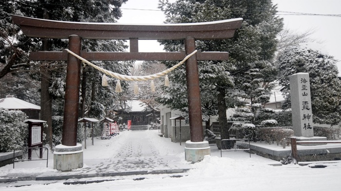 snow, Japan, winter