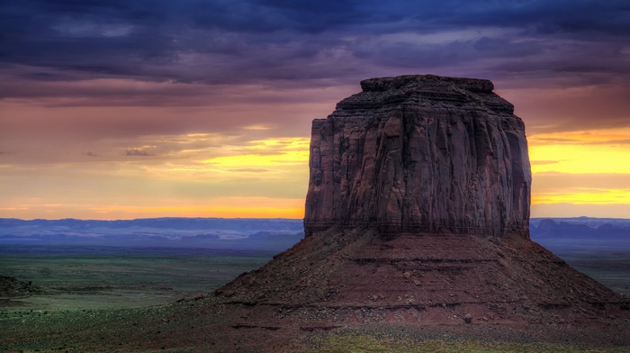 Monument Valley, USA, rock formation, landscape, mountain, nature, Utah