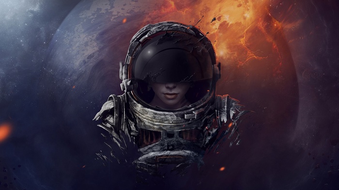 planet, astronaut