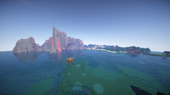 Minecraft, water, Sun, sea, lava