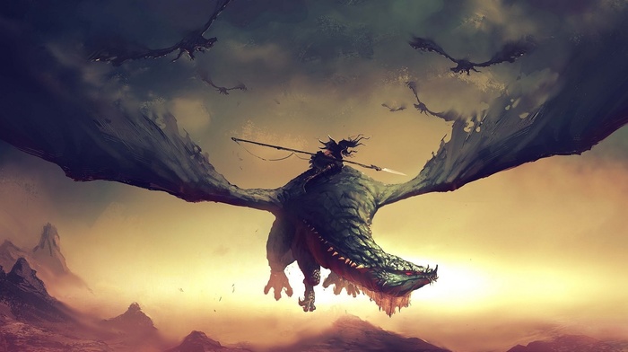 fantasy art, dragon