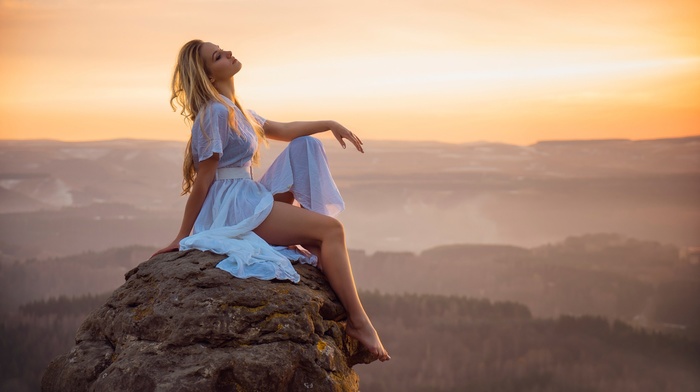girl outdoors, model, landscape