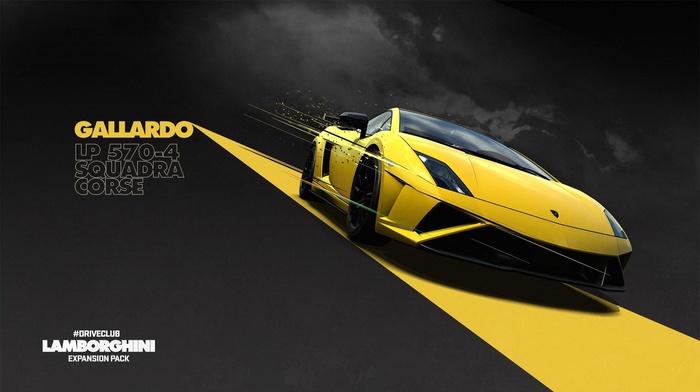 Lamborghini, video games, yellow cars, Lamborghini Gallardo, Driveclub